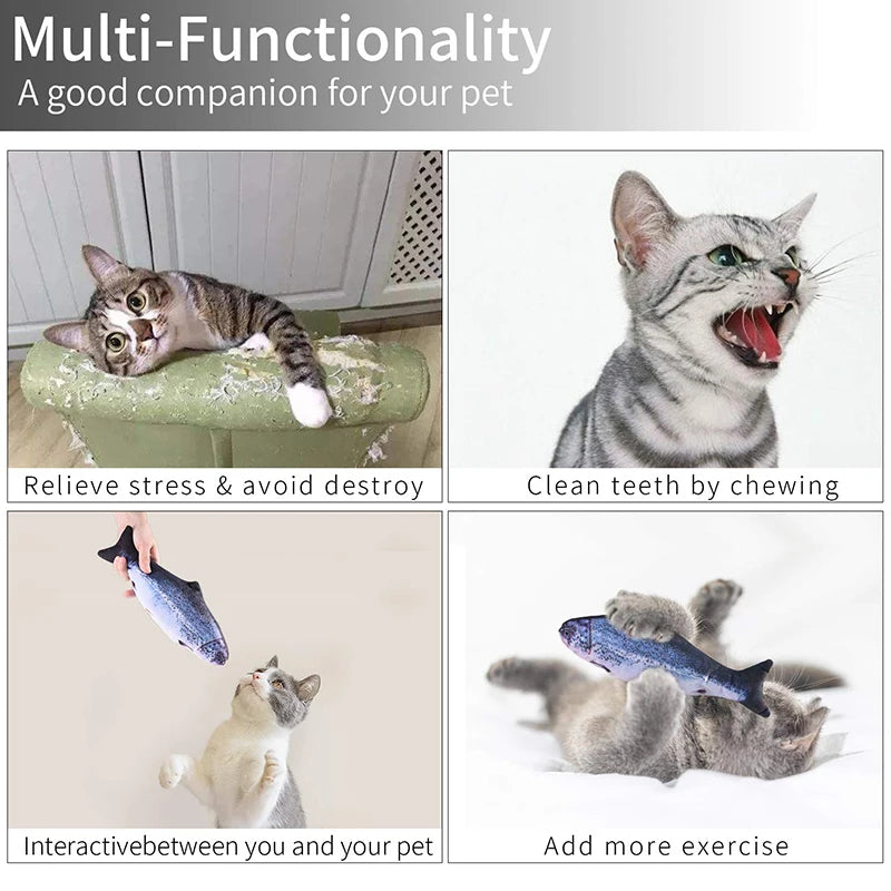 Pet Electric Cat Toy Fish Pet Cat Toy Simulation Fish Swing Dance Fish