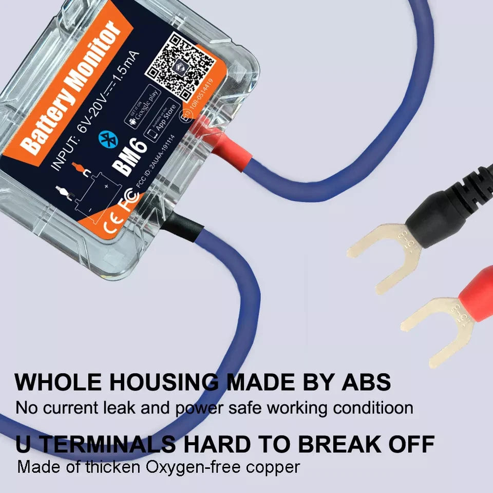 BM6 Battery Tester Monitor 12V Car Battery Indicator with Bluetooth