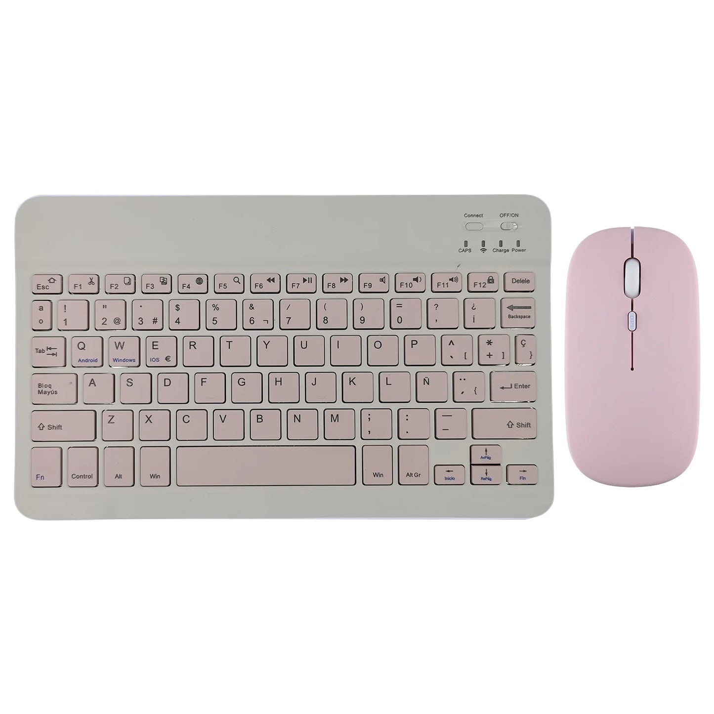 Bluetooth Wireless Keyboard Mouse Russian Spanish Korean For iPad