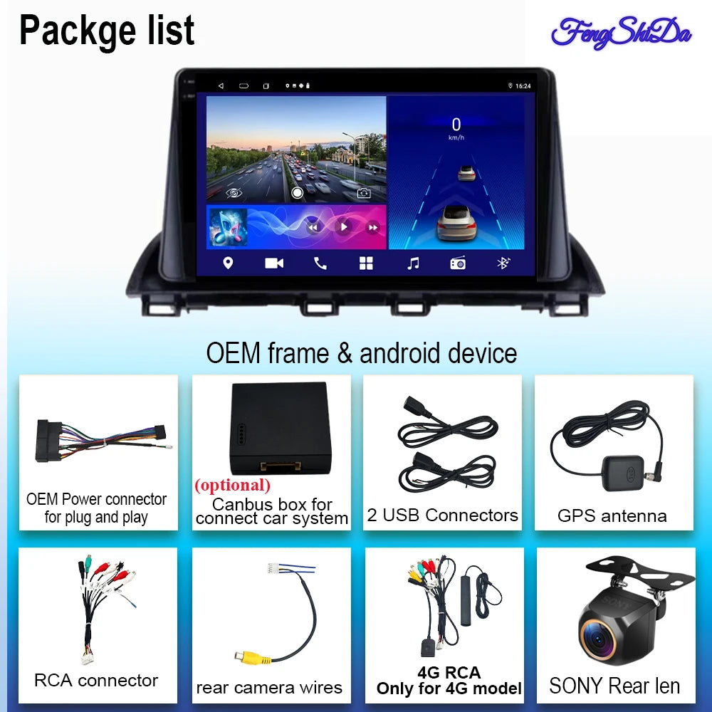 Car Multimedia Android For Mazda 3 Axela 2014-2017 2018 2019 Head Unit