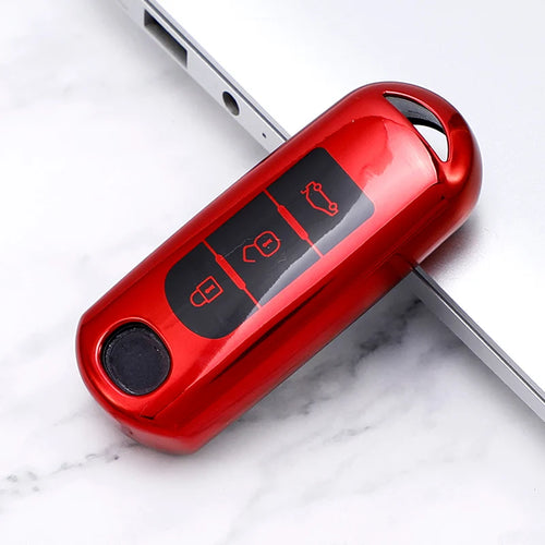 2/3 Buttons Soft TPU Car Key Cover Key Case for Mazda 2 3 6 Axela