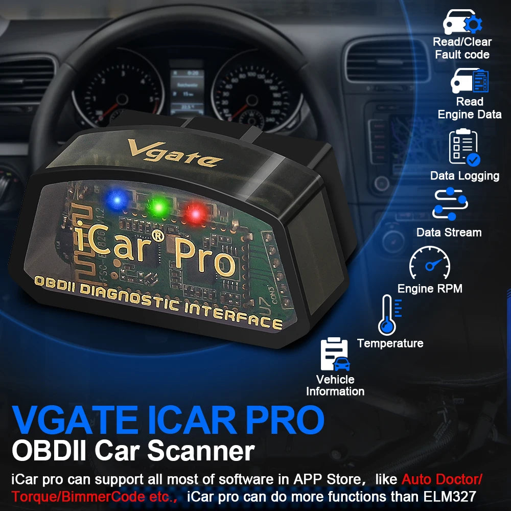 Vgate iCar Pro elm327 V2.3 OBD 2 OBD2 Car diagnostic Tools WIFI