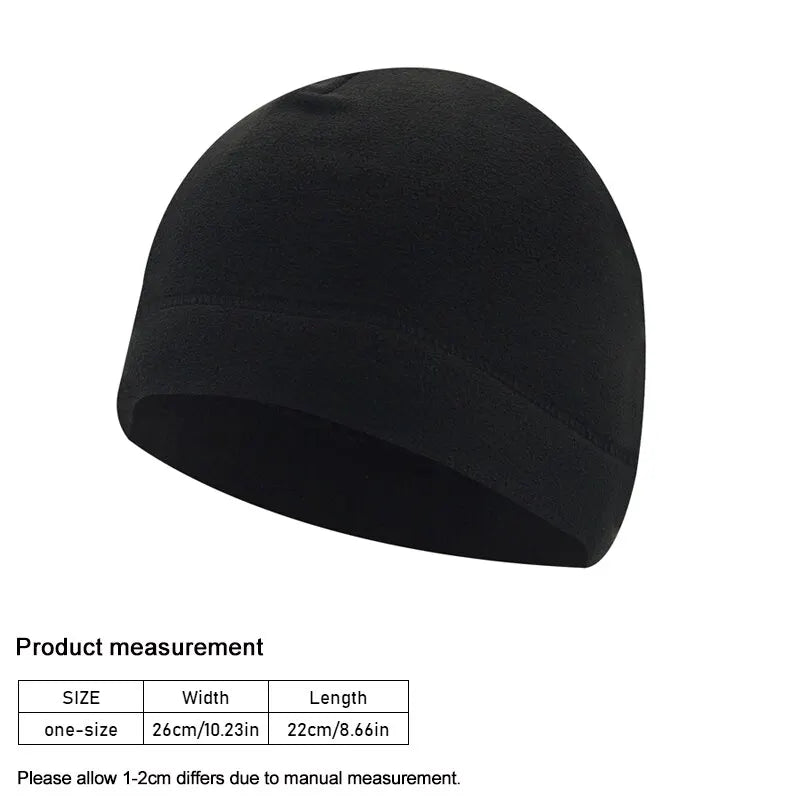 Men Polar Fleece Cap Winter Warm Outdoor Sports Skiing Cycling Hat