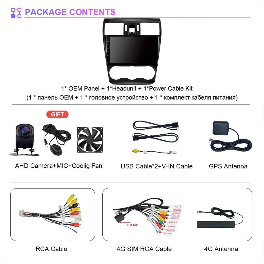 Android 14 Carplay Car Radio Multimedia Player For Subaru Forester 4