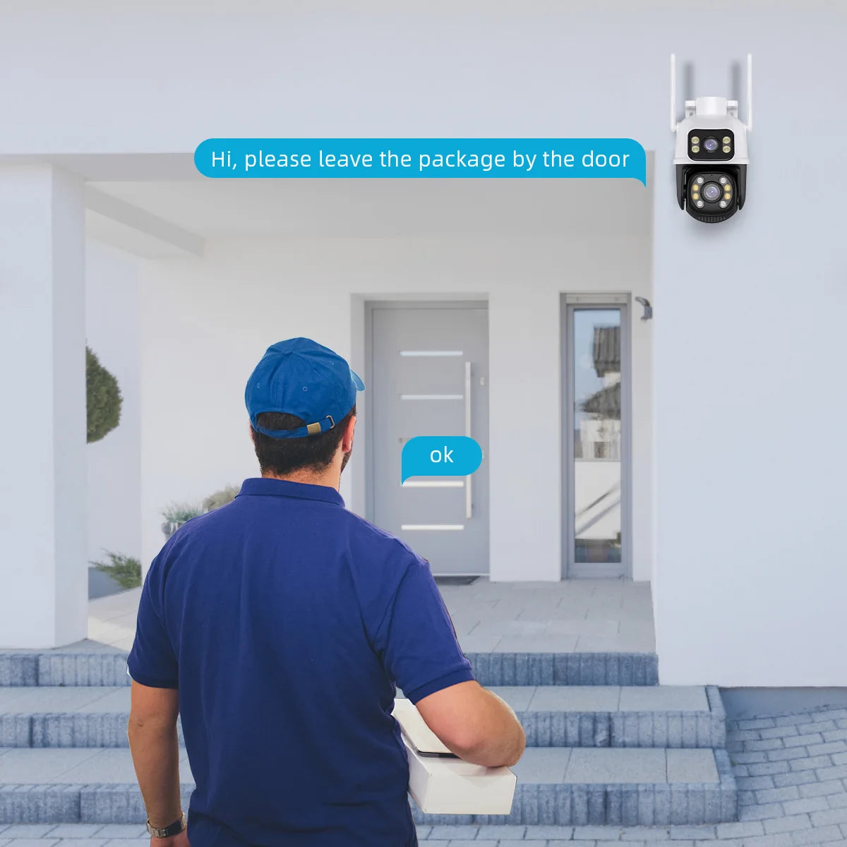 Hiseeu 8MP 4K PTZ Wifi Camera with Dual Lens Dual Screens AI Human