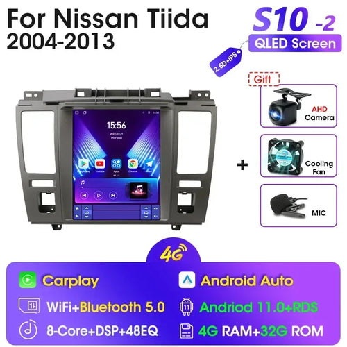 JMCQ 2 Din Car Radio Multimedia Video Player For Nissan Tiida C11