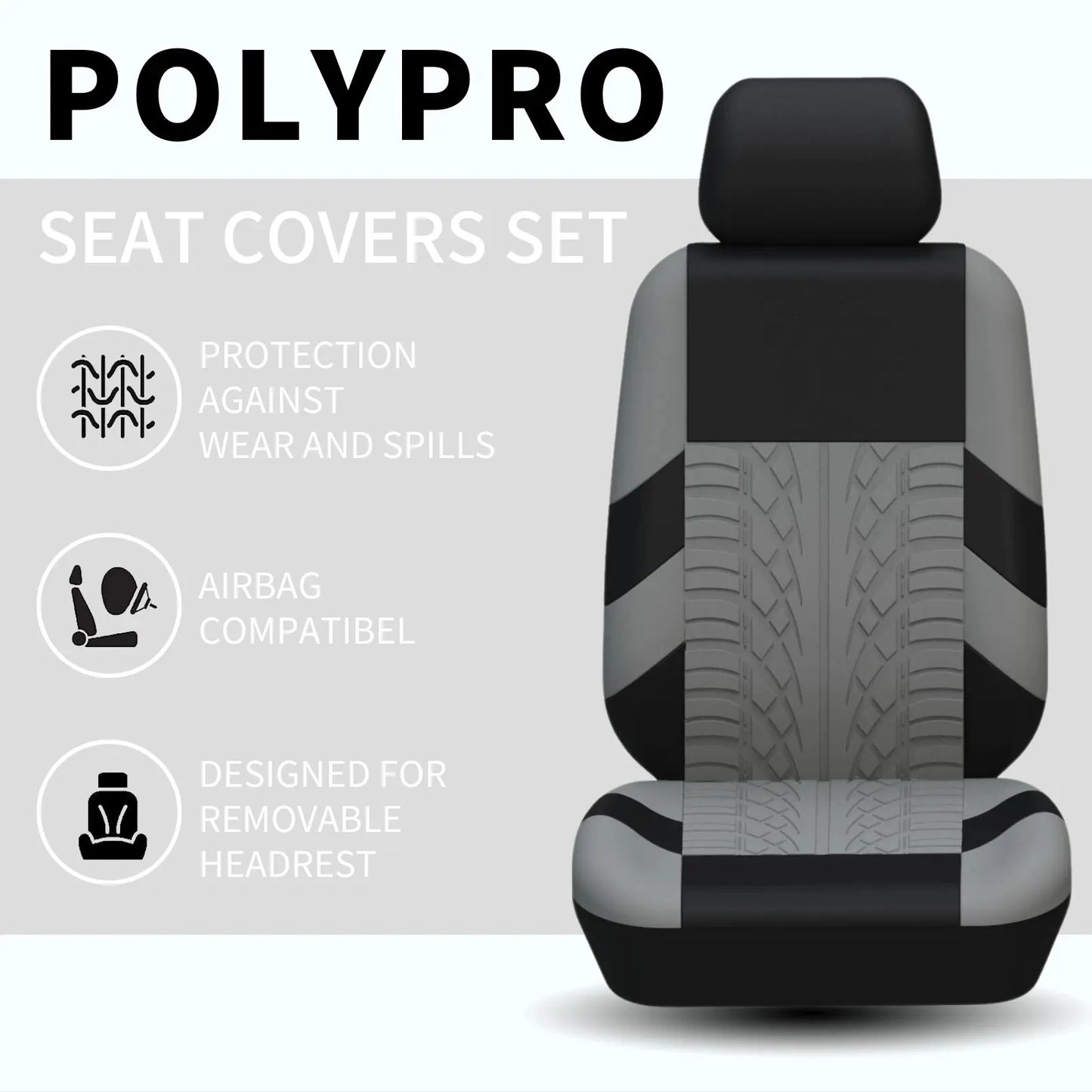 Car Seat Covers Full Set Front Split Rear Bench For Car Universal