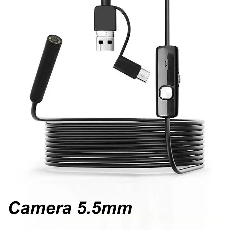 1m/2m/5m/10m TYPE C USB Mini Micro Endoscope Camera 5.5mm Soft