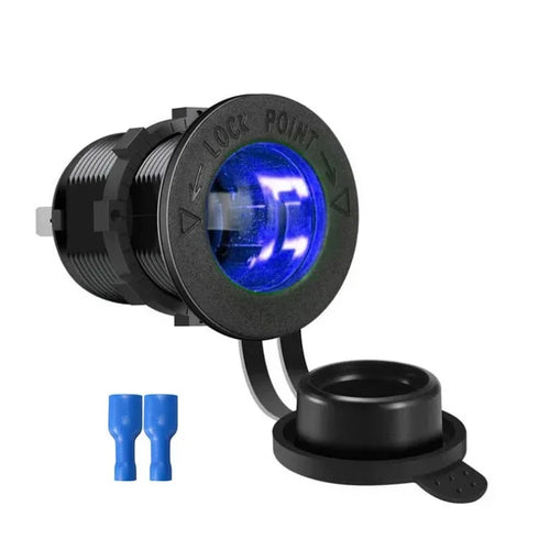 Car Cigarette Lighter Socket 12V-24V Waterproof Plug Power Outlet