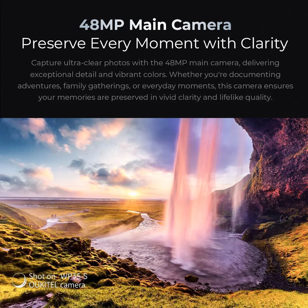 Oukitel WP35 S Rugged Phone 6.56" HD+ 24GB(6+18)+256GB 11000mAh Mobile