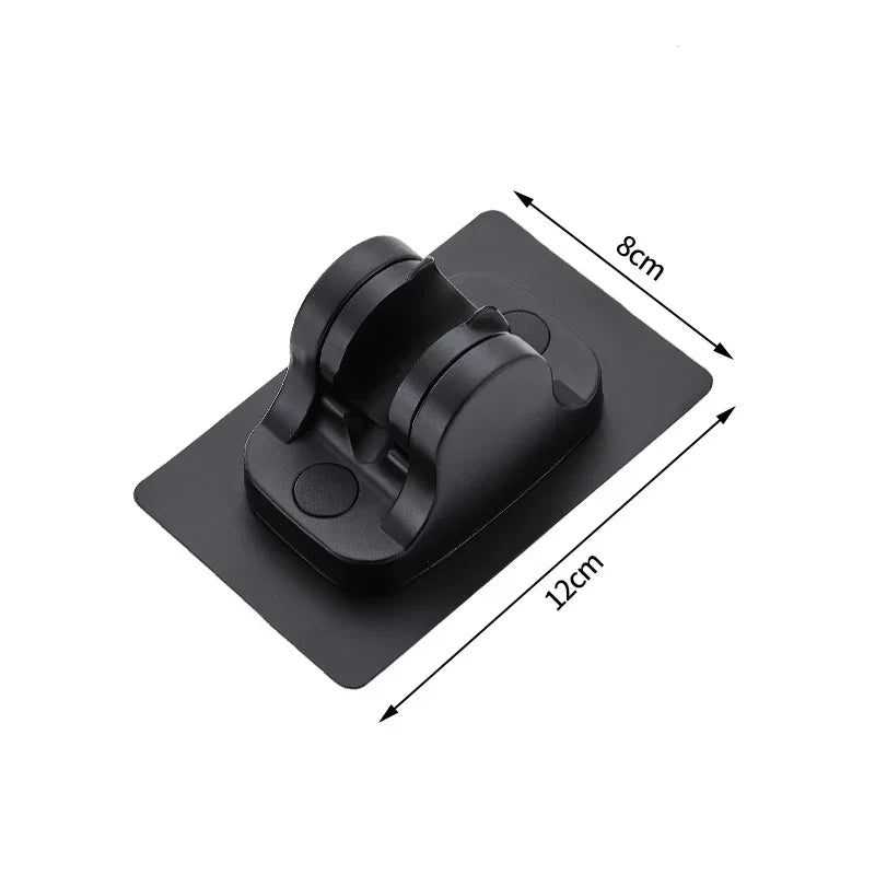 Support mural réglable pour pommeau de douche, ventouse noire,