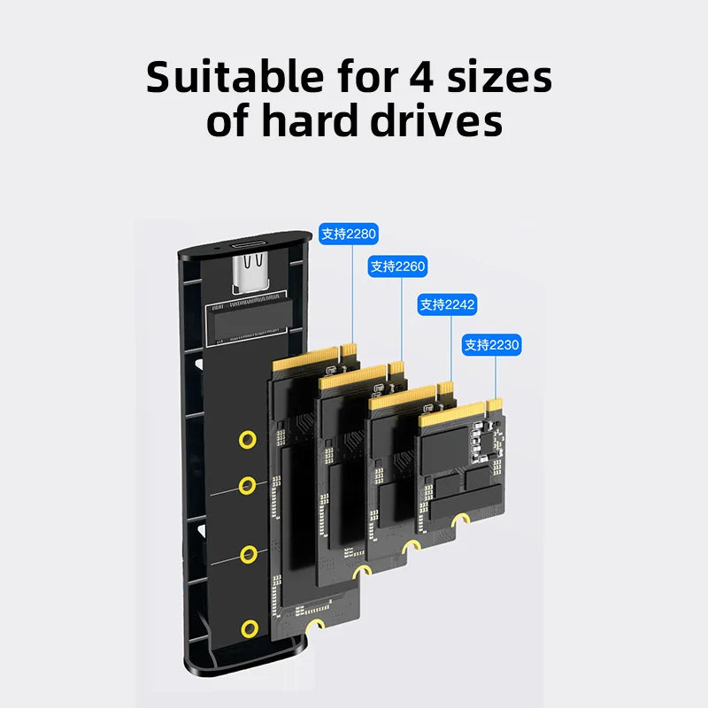 CoolFish M2 SSD Case NVMe Protocol 10Gbps M.2 to USB Type C 3.2 Gen 2