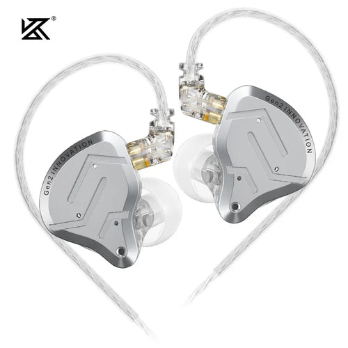 KZ ZSN Pro 2 Hybrid Drive 1BA+1DD In Ear Metal Earphones HIFI Bass