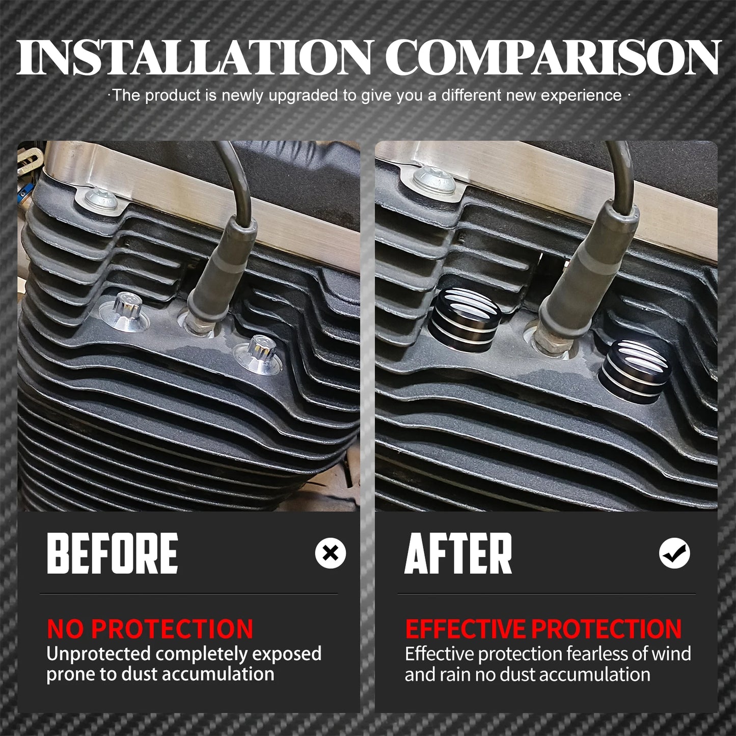 Motorcycle Head Bolts Caps 4pcs Spark Plug Cover Engine Screws Nut For