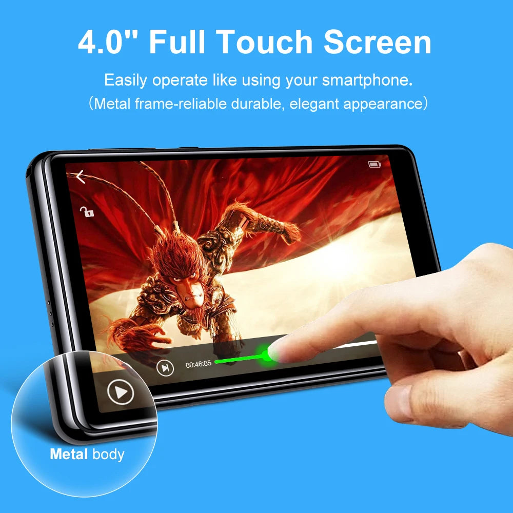 4 inch Android MP4 Player Full Touch Screen Touch with Bluetooth and