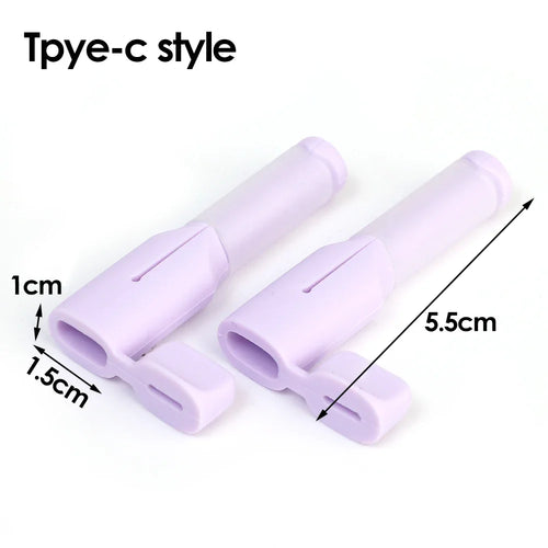 Soft Silicone Cable Winder Protectors for Dual USB C Android Charging