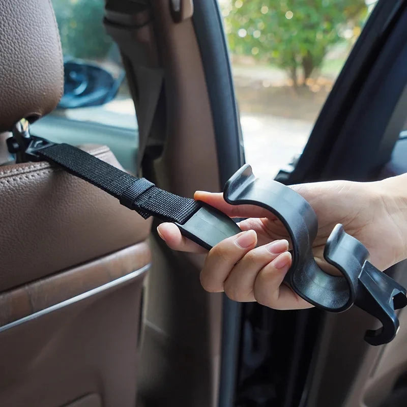 2pcs Car Back Seat Hook Multi-function Rear Seat Headrest Hanging Hook