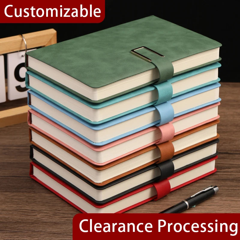 Vintage A5 leather notebook with personalized soft cover - perfect for