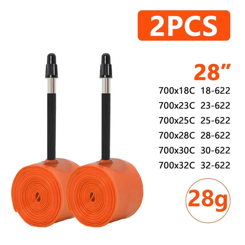 ThinkRider 2PCS Ultralight 28g Bike Inner Tube 700X18 25 28 Road