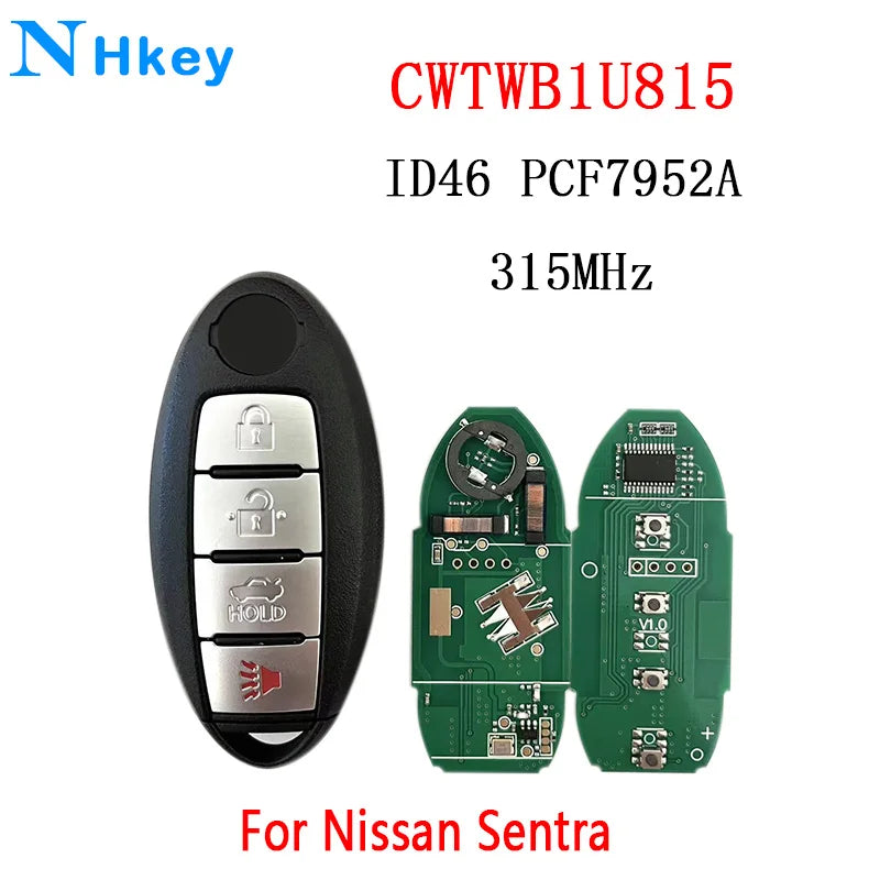 NHkey CWTWB1U815 Remote Smart Key suit for Nissan Sunny Teana Sylphy