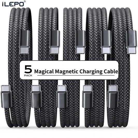 Magnetic 100W Fast Charger Cable USB C To C for iPhone 16/15 65W USB A