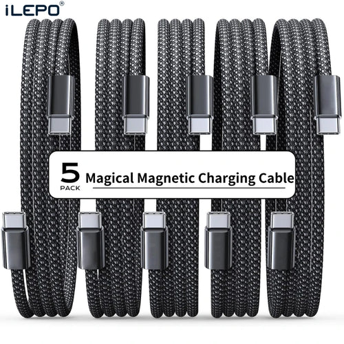 Magnetic 100W Fast Charger Cable USB C To C for iPhone 16/15 65W USB A