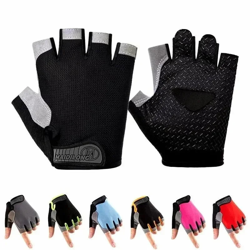 Fingerless Gym Training Gloves for Men Women Cycling Gloves Sports