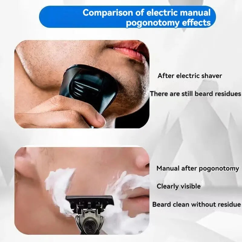 6-Ply Blade Razor Sharp Shave One-Touch Replacement Clean Clean Shave