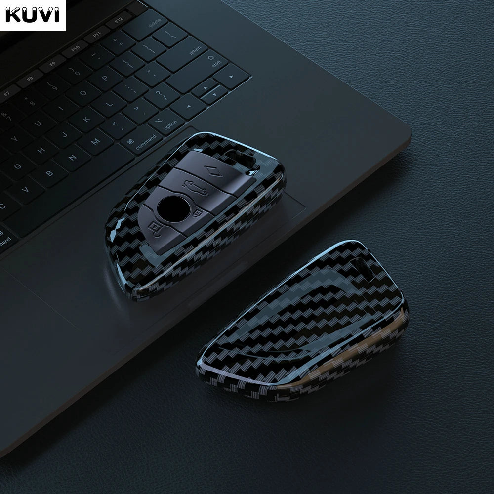 ABS Carbon Fiber Car Key Case Cover For BMW F30 F31 F32 F34 F20 F21