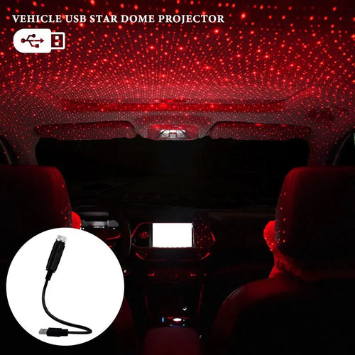 1pcs LED Car Roof Star Night Light Projector Atmosphere USB LED