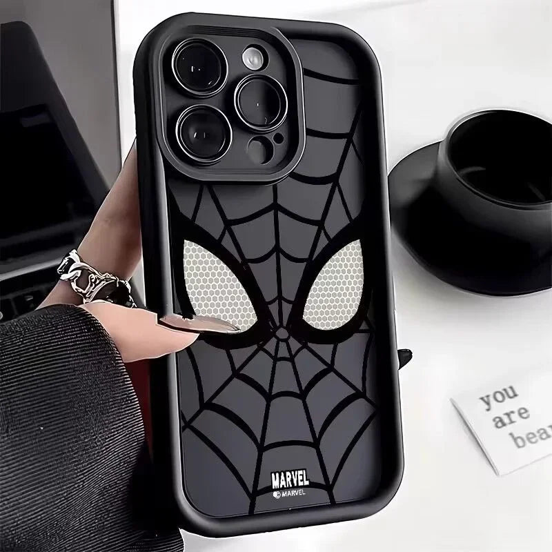 Marvel Spider Man Plain Multistep TPU Soft Phone Cases For iPhone 16