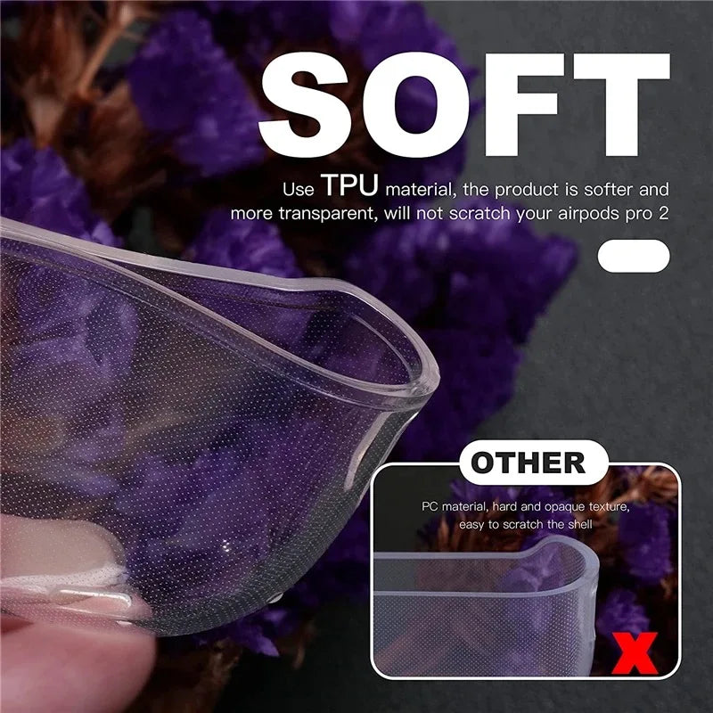 Clear Soft TPU Earphone Case with Lanyard Strap for Airpods Pro 2 2022