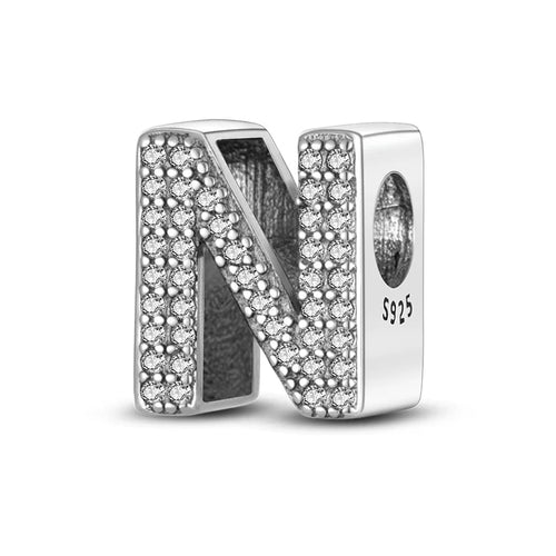 26 Letters Charm Beads Fit For Pandora 925 Sterling Silver Bracelet