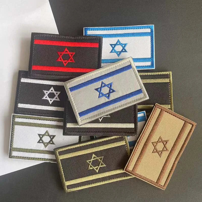 8*5CM/ Israel Flag Patch Clothes Sticker,Fabric Applique Embroidery