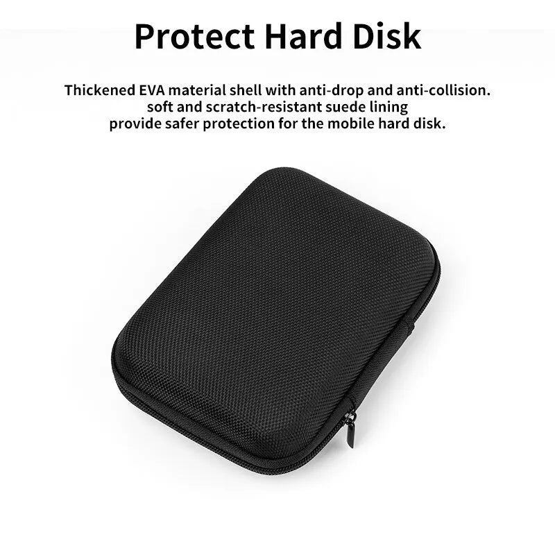 UnionSine Hard Disk Case Portable HDD Protection Bag for External 2.5