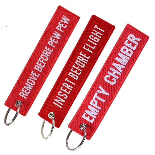 REMOVE BEFORE FLIGHT Keychain Pilot Key Chain for Motorcycles and Cars