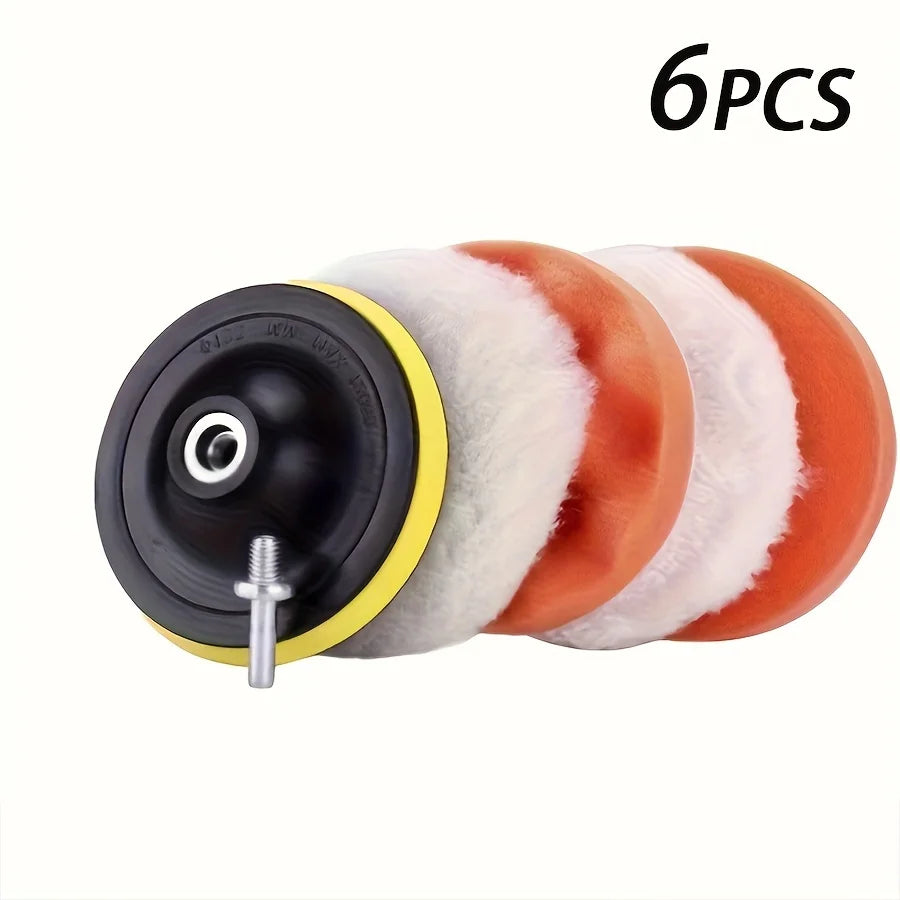 4-Inch Car Polishing and Waxing Set, 100mm Multi-Functional Buffing