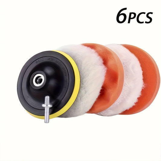 4-Inch Car Polishing and Waxing Set, 100mm Multi-Functional Buffing