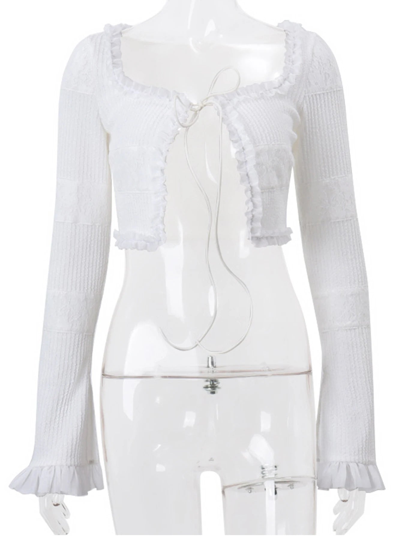 Sexy white mini knitting skirt suit dress women elegant  long sleeve