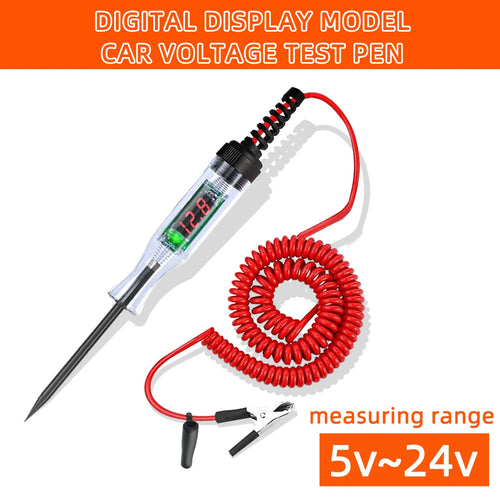 Car Truck Voltage Circuit Tester Digital Led Long Probe Pen Bulb