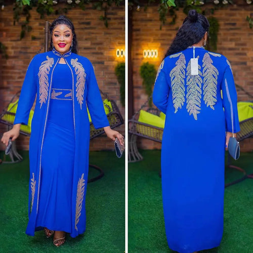 African Wedding Party Dresses for Women Spring Autumn African Long