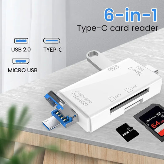 Otg Type C Card Reader Usb 2 0 Tf Mirco Sd Smart Memory Flash Memory