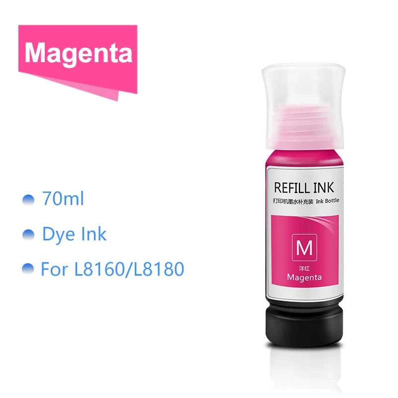 T115 T07J Refill Ink For Epson Tank L8160 L8180 Photo Inkjet Printer