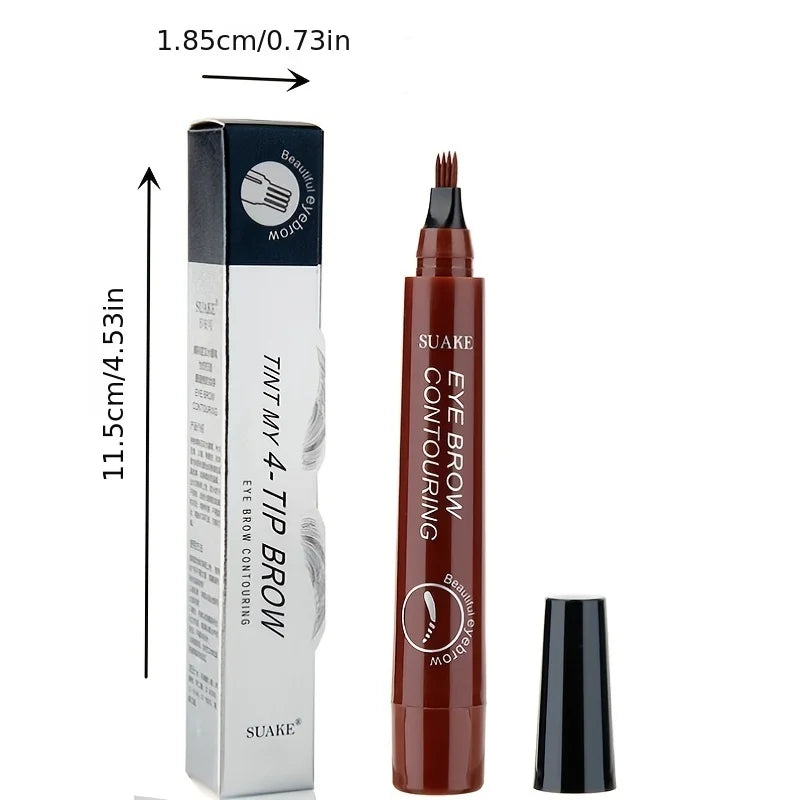 4 Splitted Head Eyebrow Pencil Long Last  Smudge Proof Waterproof