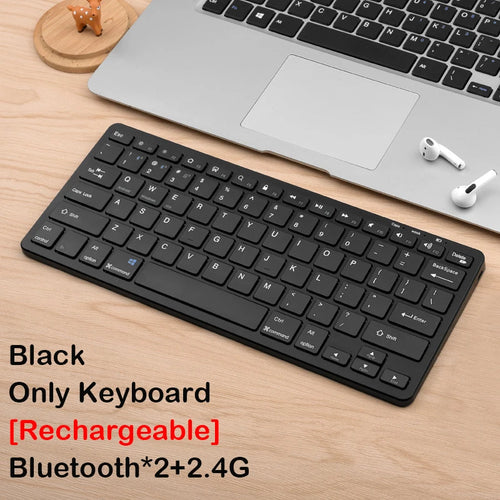 Bluetooth 5.0 & 2.4G Wireless Keyboard and Mouse Combo Mini Multimedia