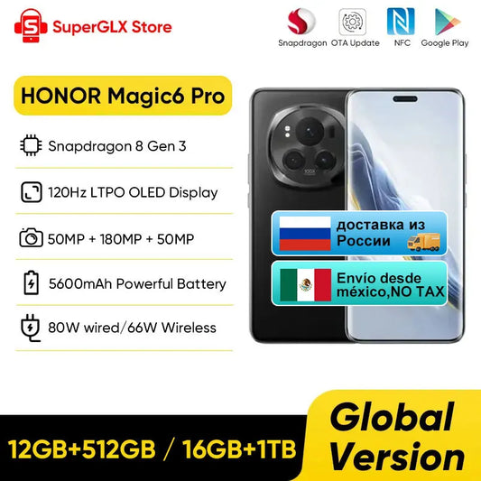 2024 new Global Version HONOR Magic6 Pro Snapdragon 8 Gen 3 6.8''