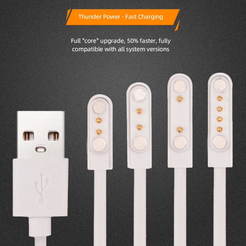 2 Pin 4 Pins USB Charging Cable Universal Smart Watch Charger Magnetic