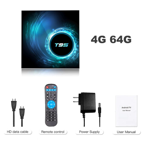 T95 TV Box Android 14 4GB 64GB 128GB Allwinner H616 Quad Core Support