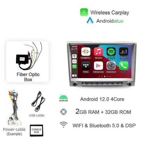 7862 720P Auto Android 13 12G+256G Car Radio GPS Player 4GB Carplay