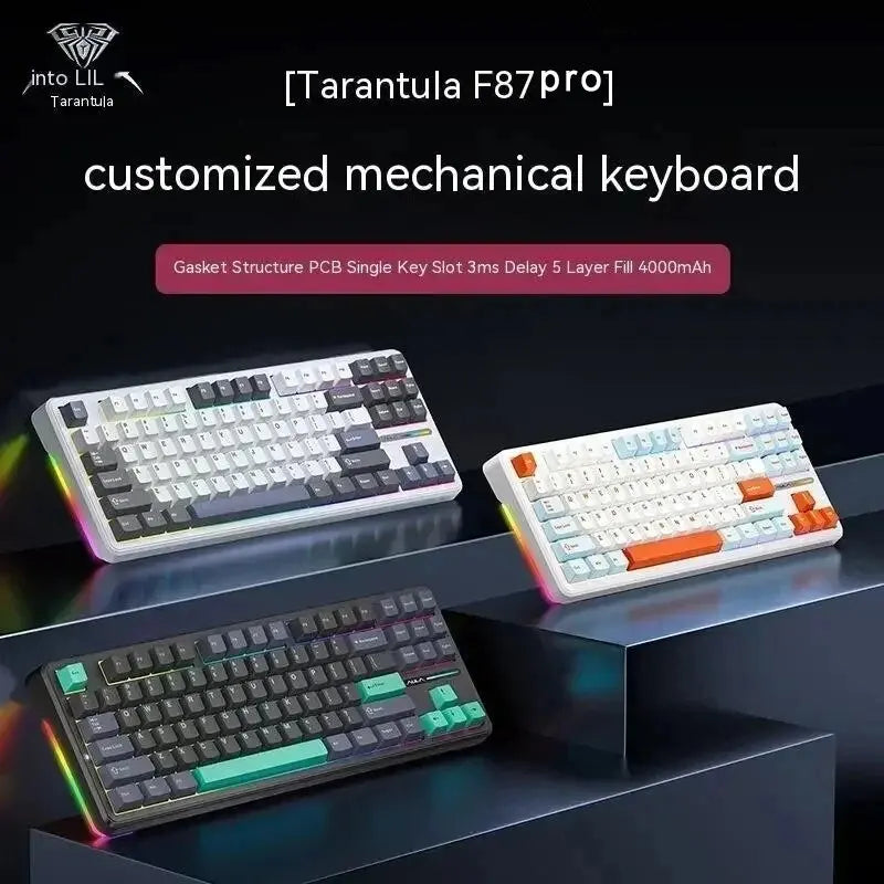 AULA F87 Pro Mechanical Keyboard 2.4g/Usb/Bluetooth Tri Mode Wireless
